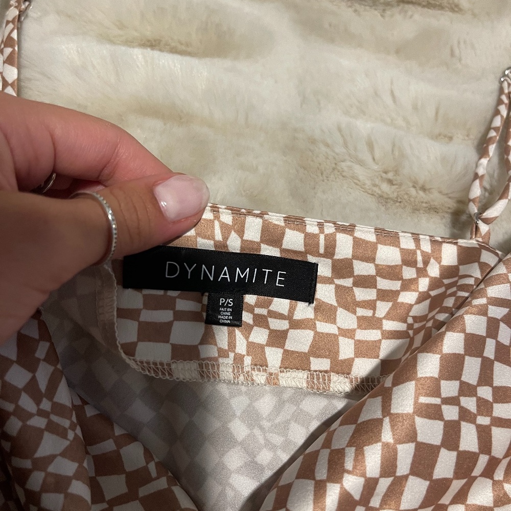 Dynamite satin effect slip dress